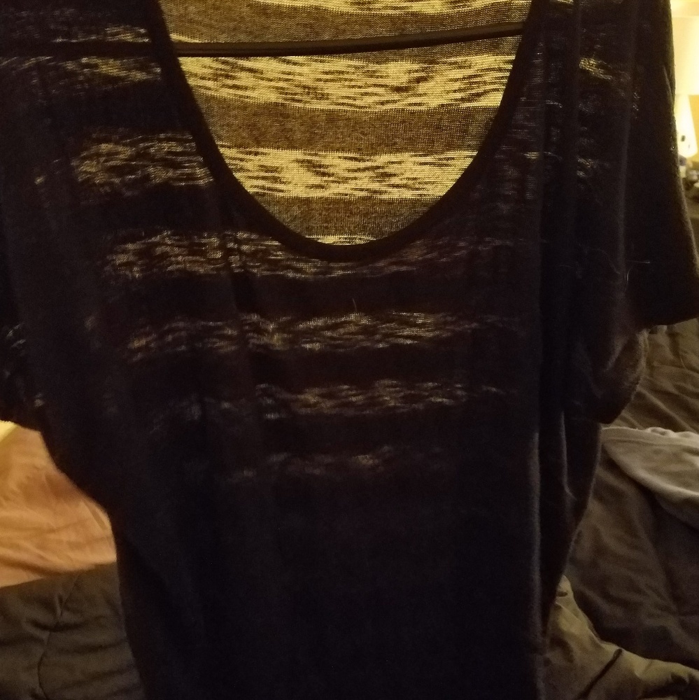 Maurices sheer striped shirt